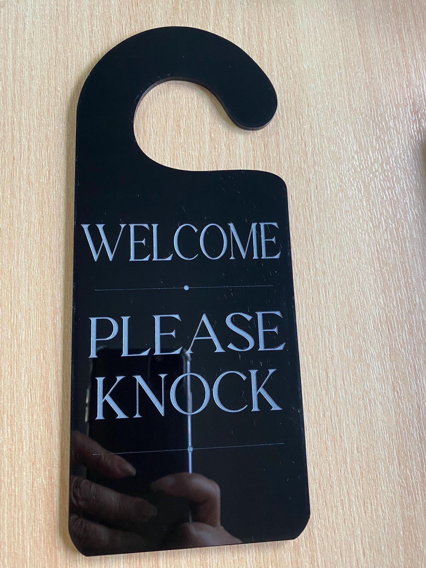 Customisable Door Hanging Signs: Engraved Double-Sided Decor