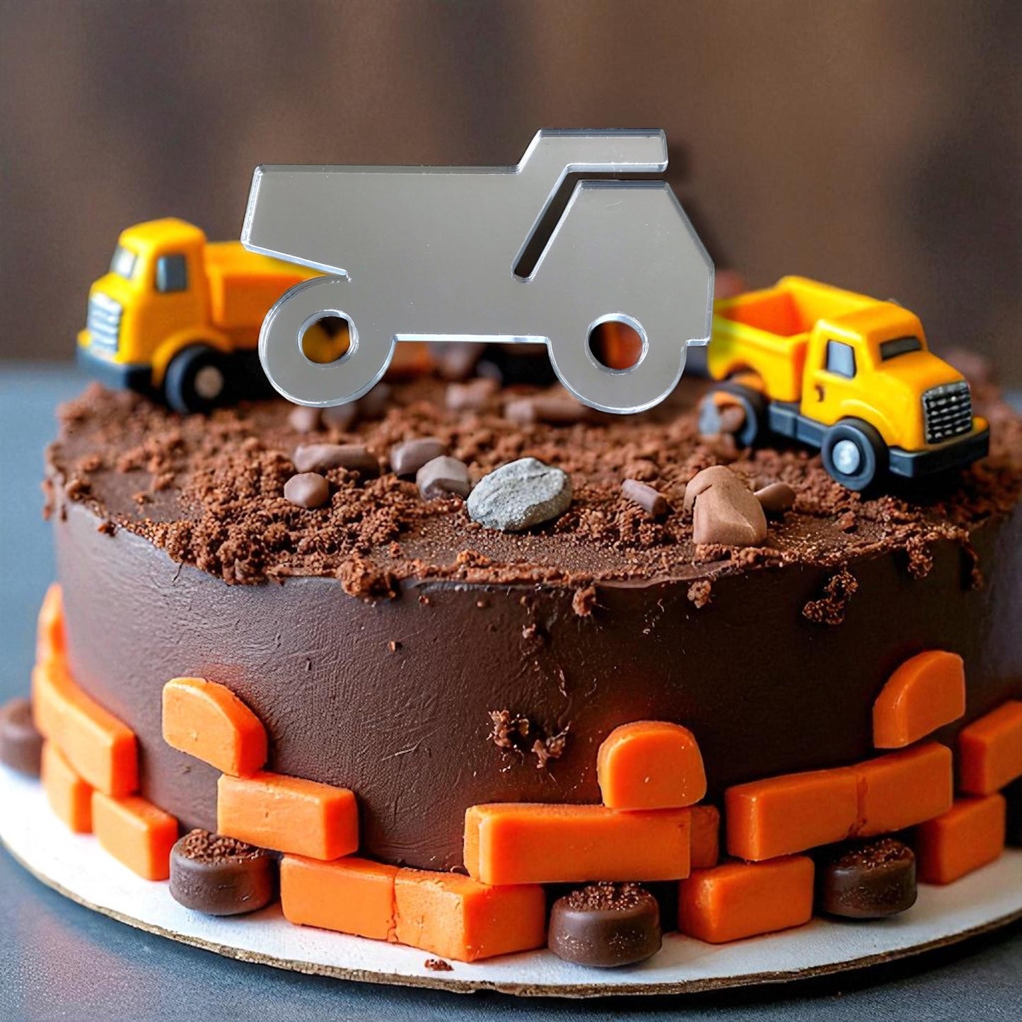 Dumper Truck Shaped Cake Toppers