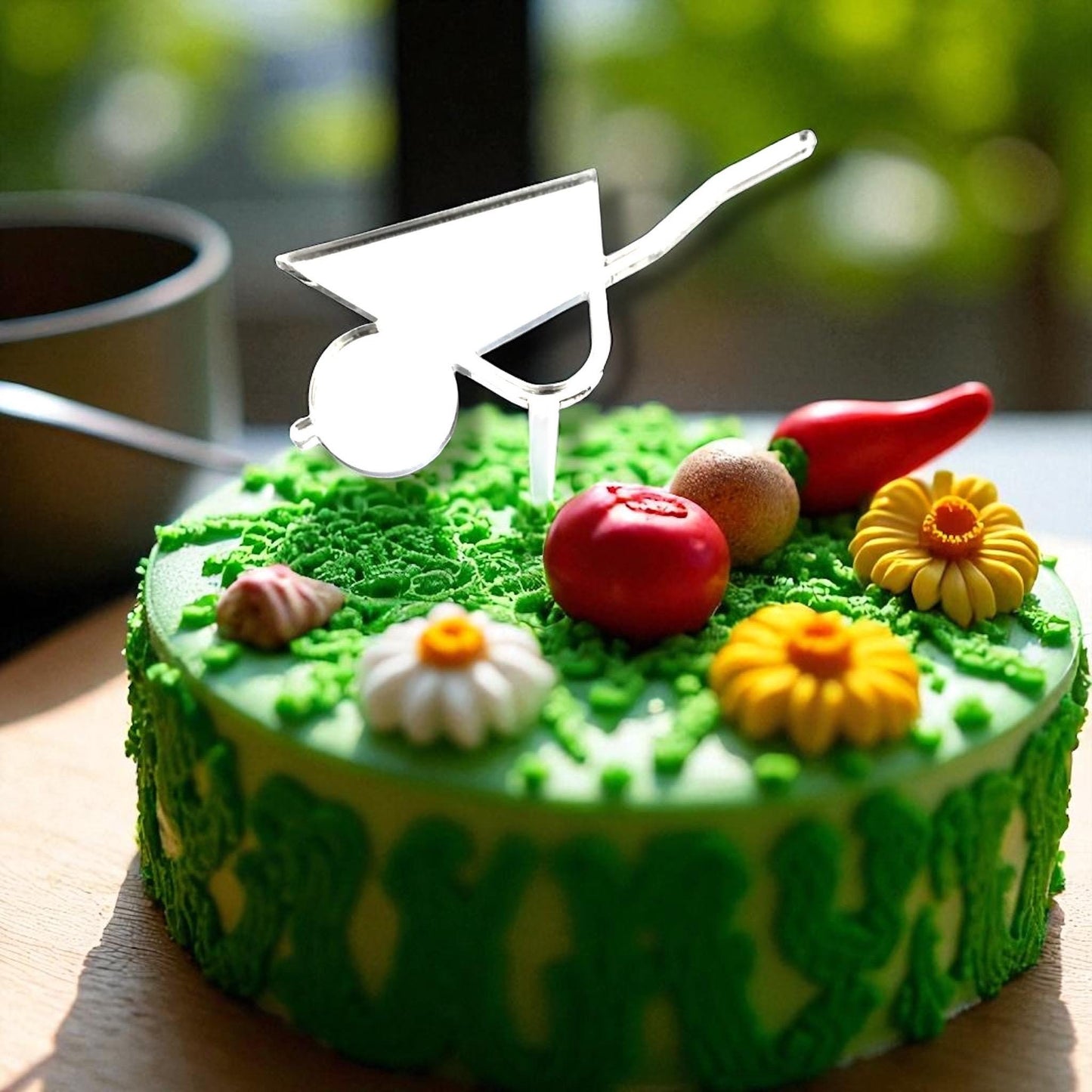 Wheelbarrow Cake Toppers: Custom Colors & Sizes