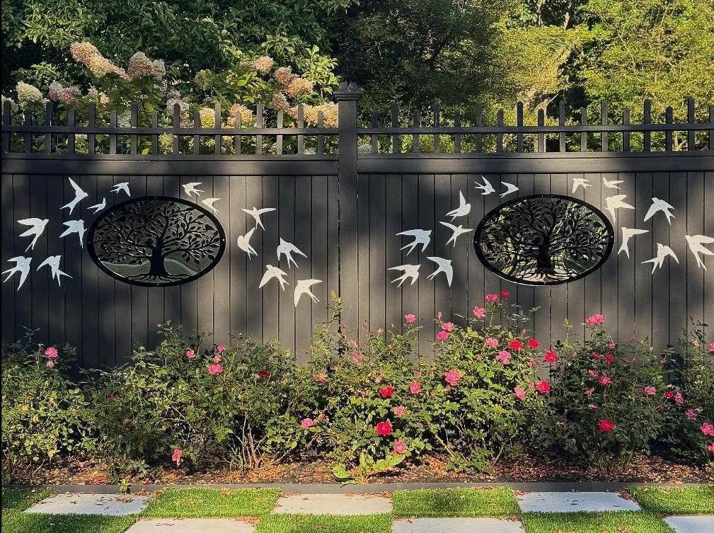Garden Birds Garden Wall Collage Design, Custom Sizes, Colours Made
