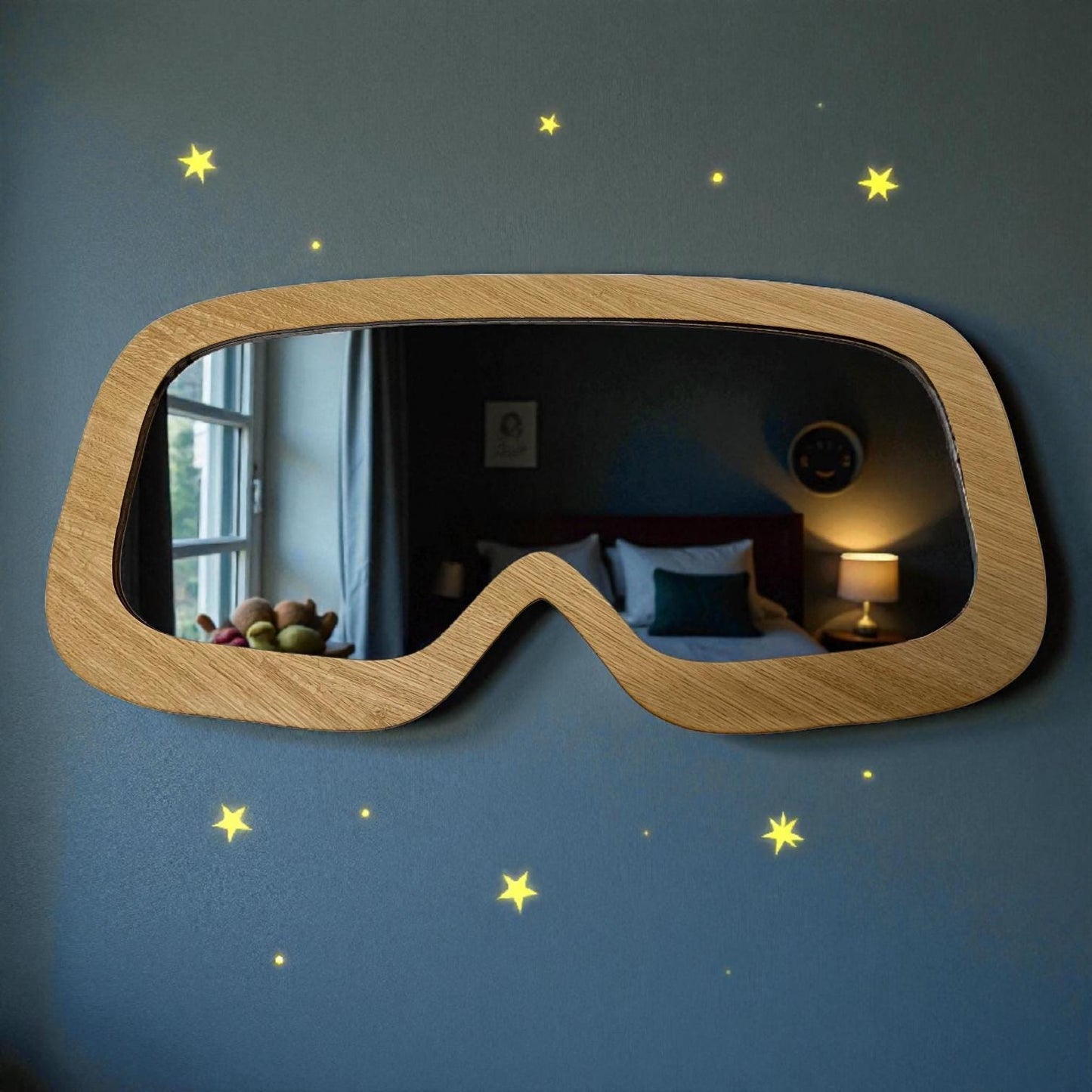 Wooden Frame Custom Ski Goggles Mirrors