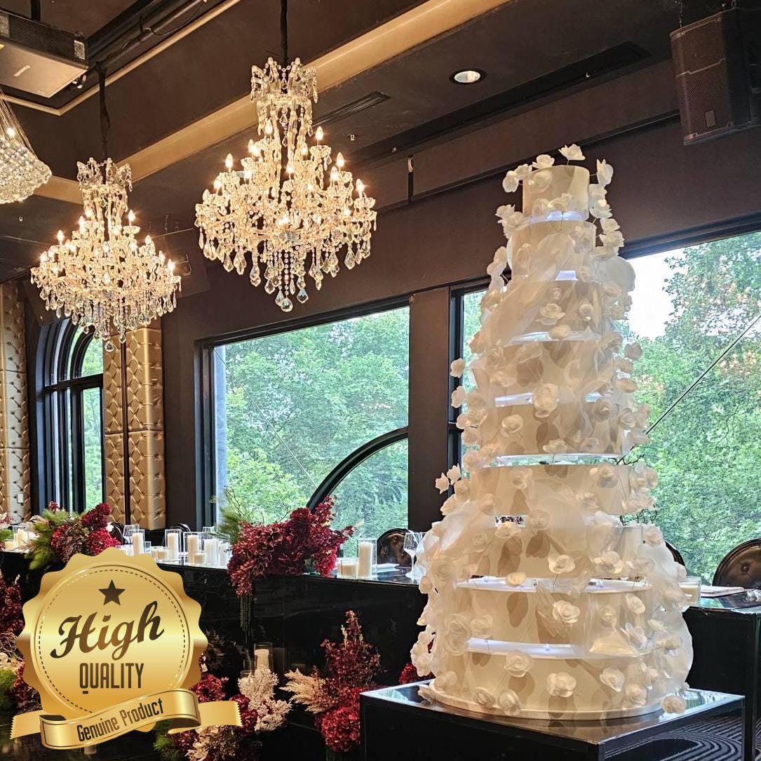 Floating Cake Stands with Lights: Clear Acrylic Separators