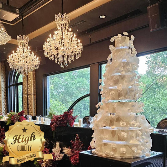 Floating Cake Stands with Lights: Clear Acrylic Separators