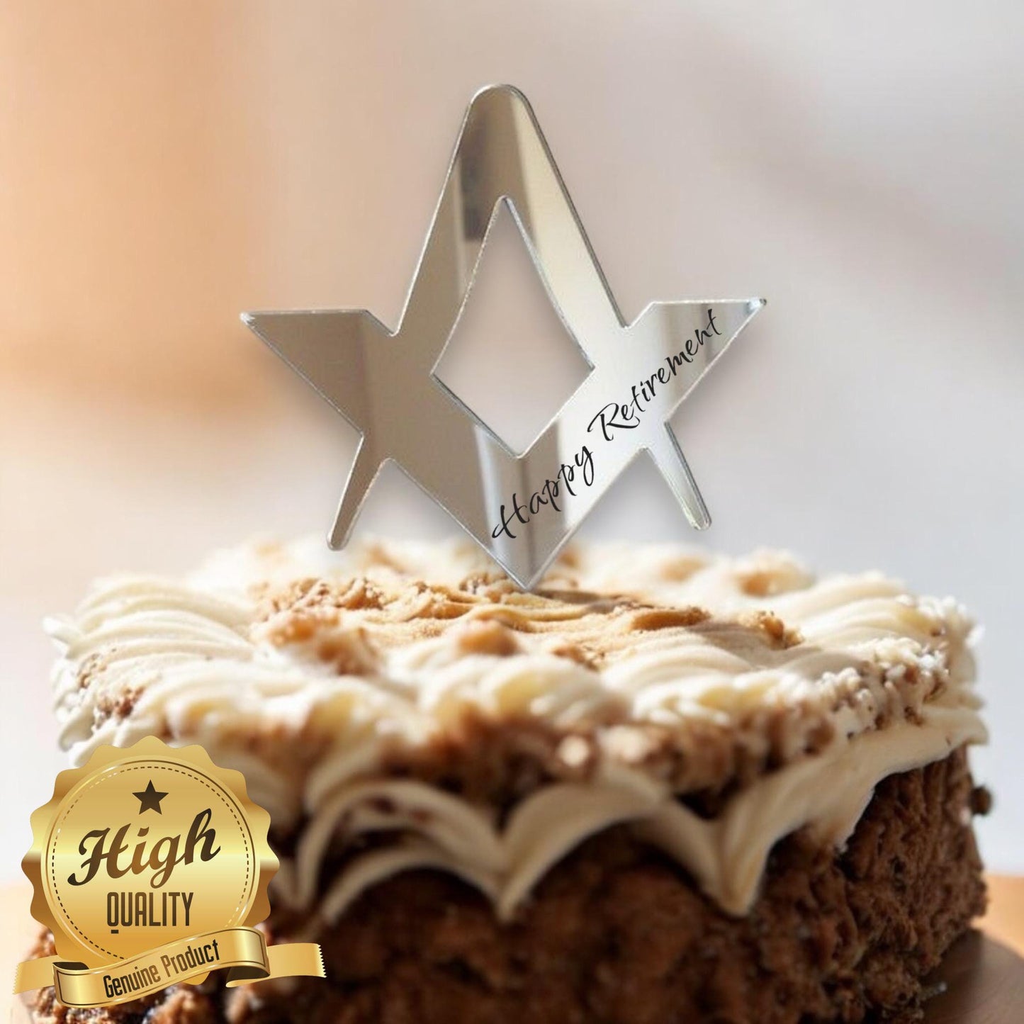Masonic Set Square Masons Shaped Cake Toppers