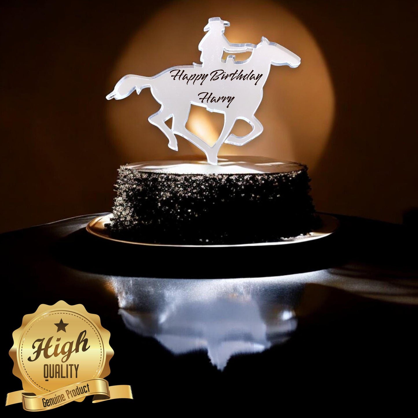 Cowboy Riding Horse Cake Toppers Western Party Decor