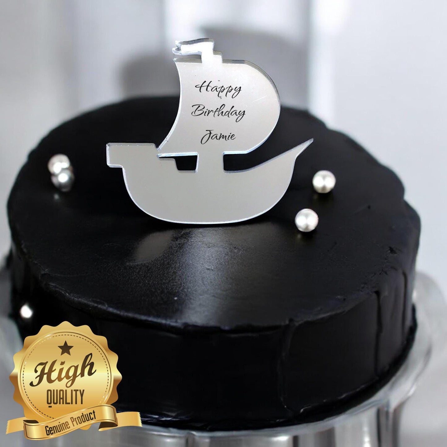 Pirate Ship Cake Toppers Custom Cupcake Decorations