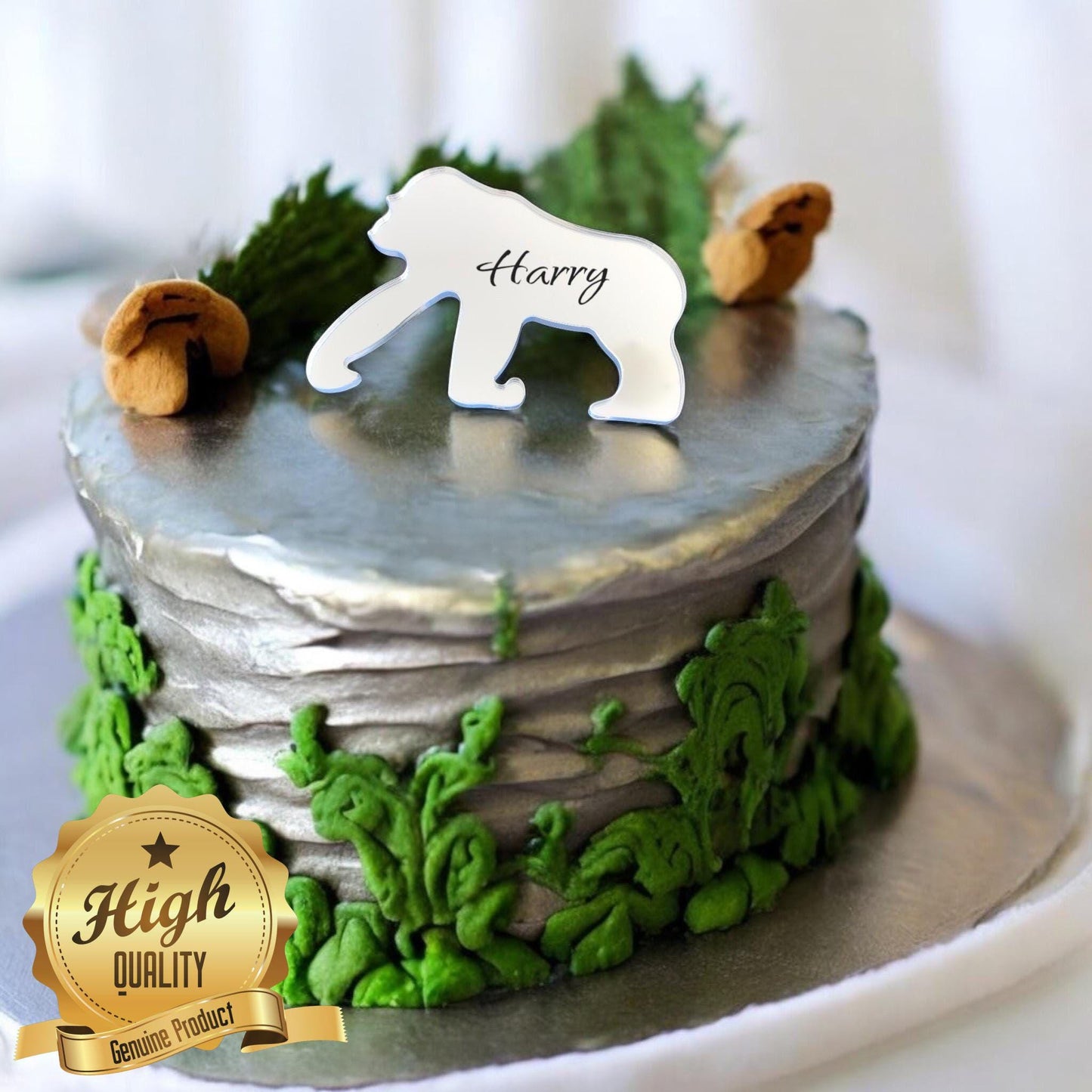 Gorilla Cake Toppers: Custom Cupcake Decorations