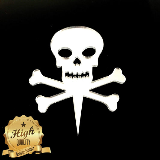 Pirate Skull & Crossbones Cake/Cupcake Toppers - Recycled Acrylic