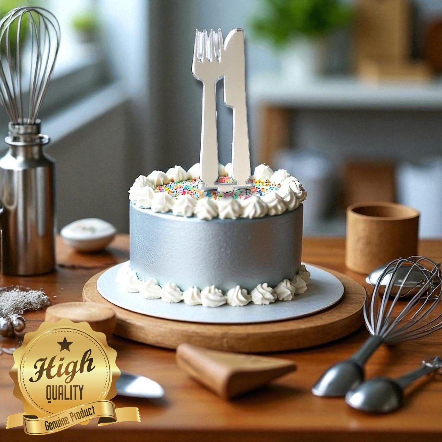 Custom Cake Topper – Laser Cut, Reusable, Eco-Friendly