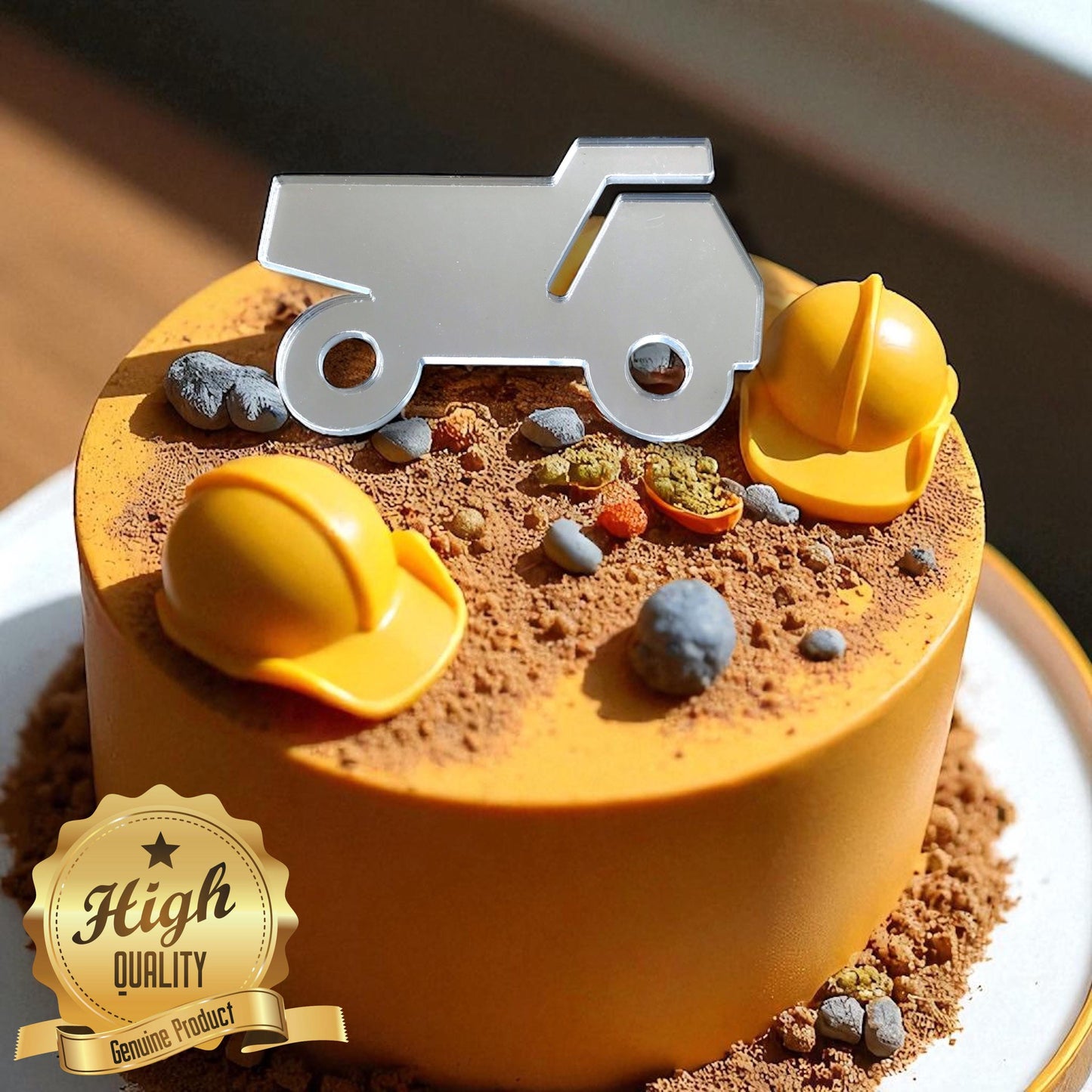 Dumper Truck Shaped Cake Toppers