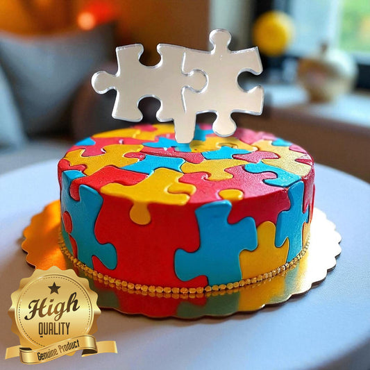 Jigsaw Puzzle Shaped Cake Toppers