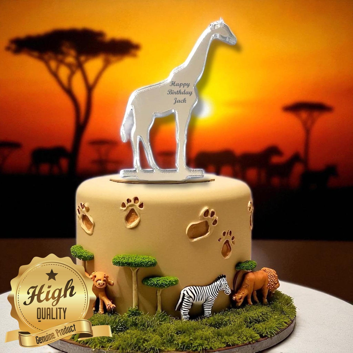 Giraffe Cake Toppers Cupcake Decoration