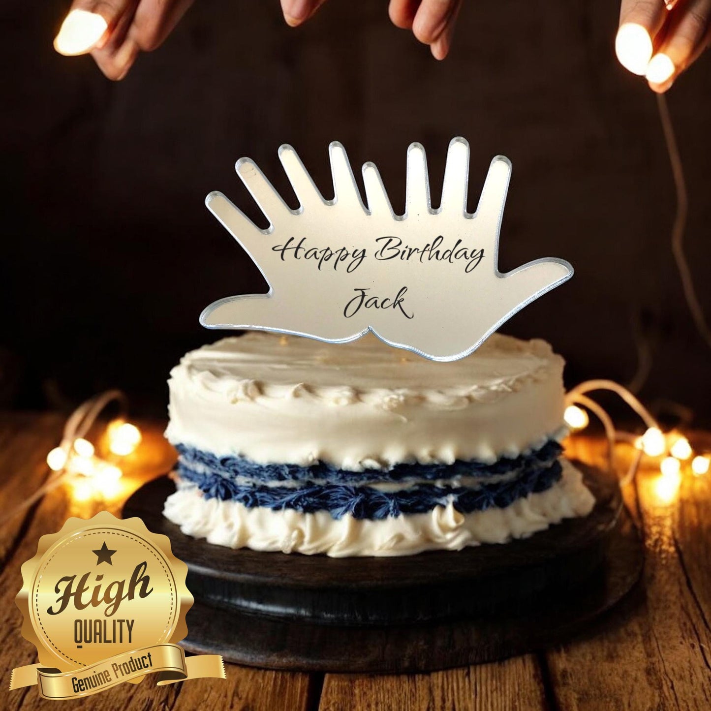 Hands Shaped Cake Toppers  - Custom Colours , Bespoke Styles Made