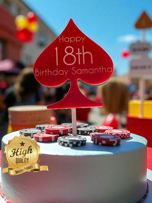 Playing Card Suit Cake Toppers: Either Spade, Club, Heart, Diamond