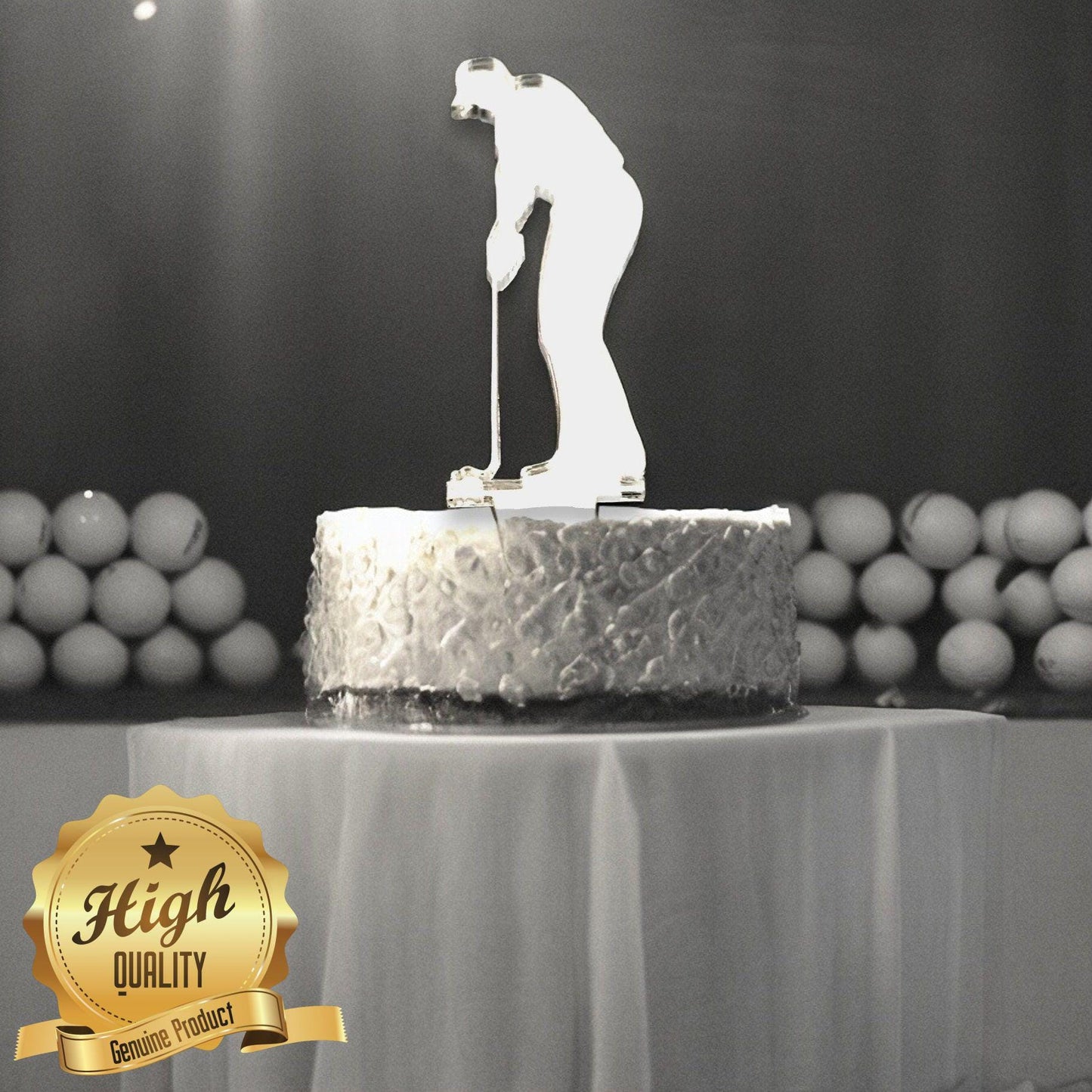 Golfer Shaped Birthday Cake Toppers & Embelishments - Colours, Sizes, Shapes and Engraving Services