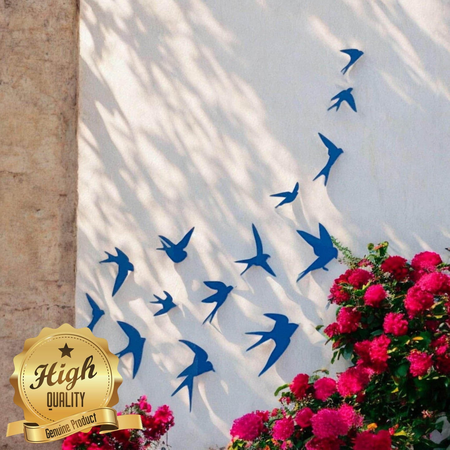 Garden Birds Garden Wall Collage Design, Custom Sizes, Colours Made