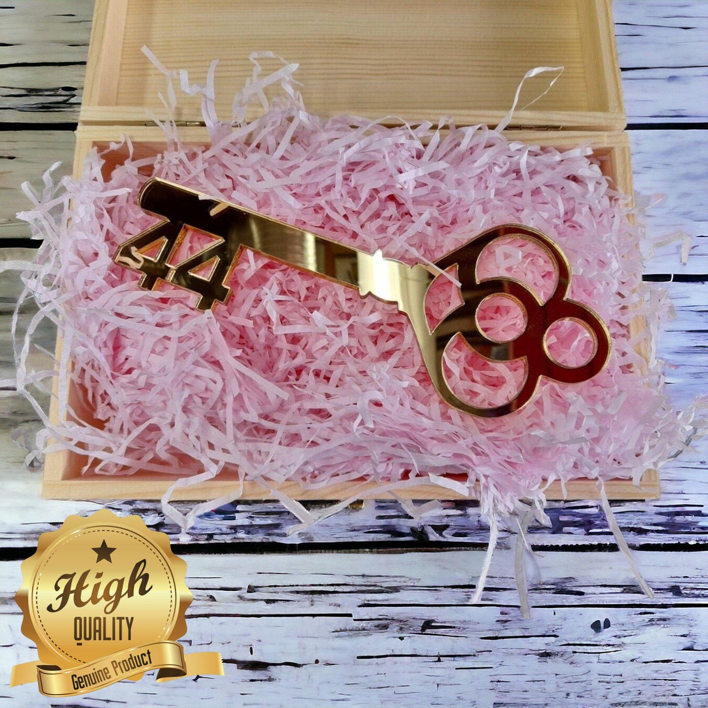 Custom Age Mirror Key, Personalized Birthday Gift