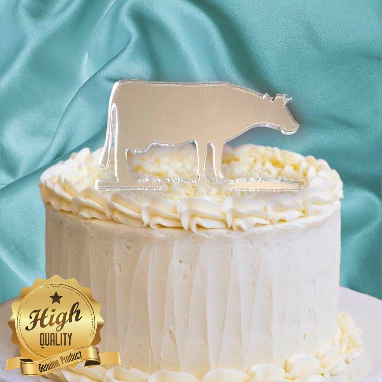 Cow Cake Toppers Farm Animal Cupcake Decorations