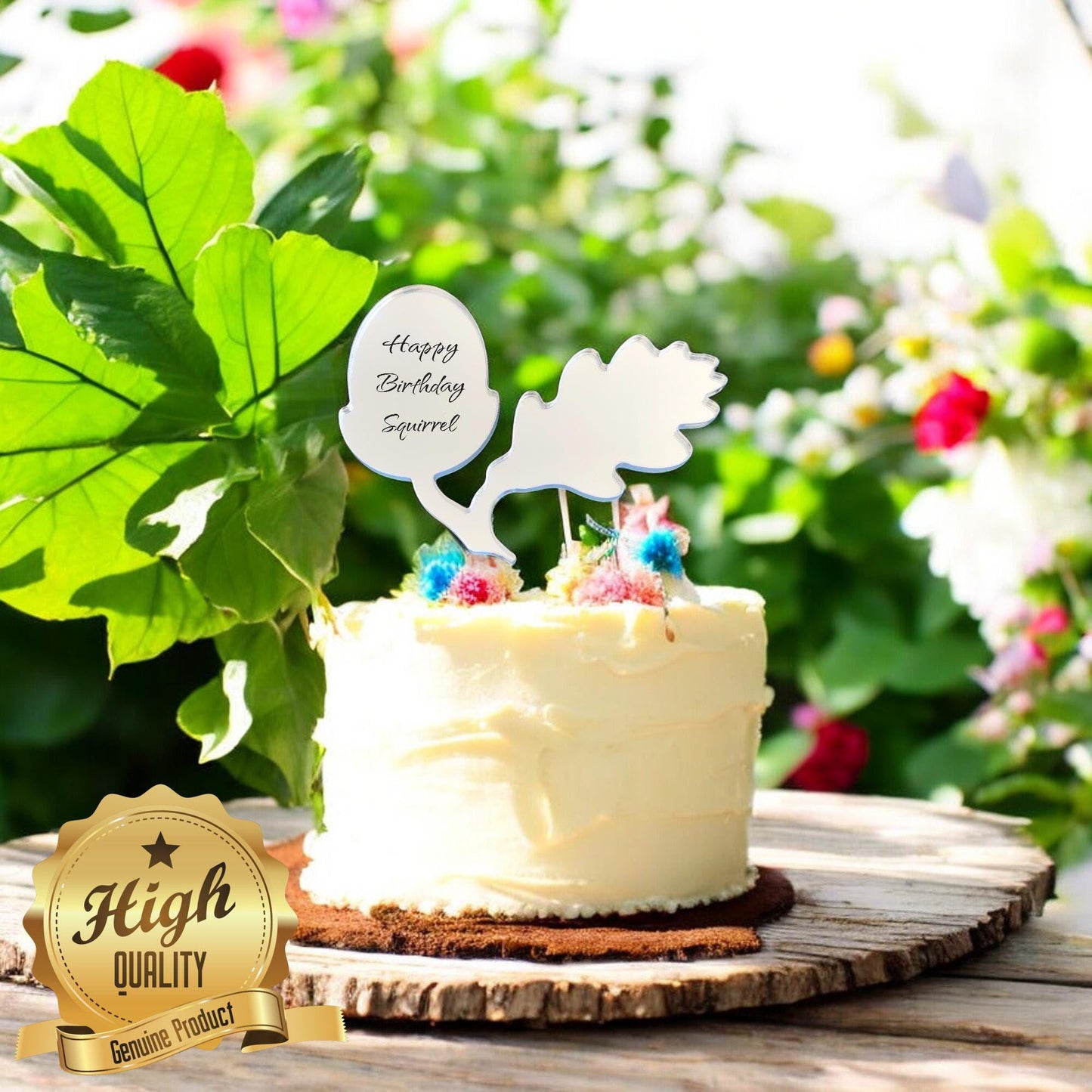 Acorn Cake Toppers: Custom Acrylic Cupcake Decorations