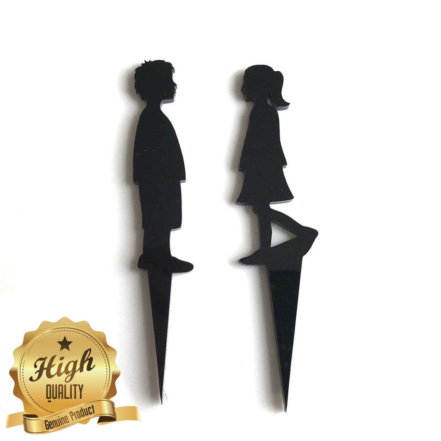 Boy and Girl Shaped Cake Toppers