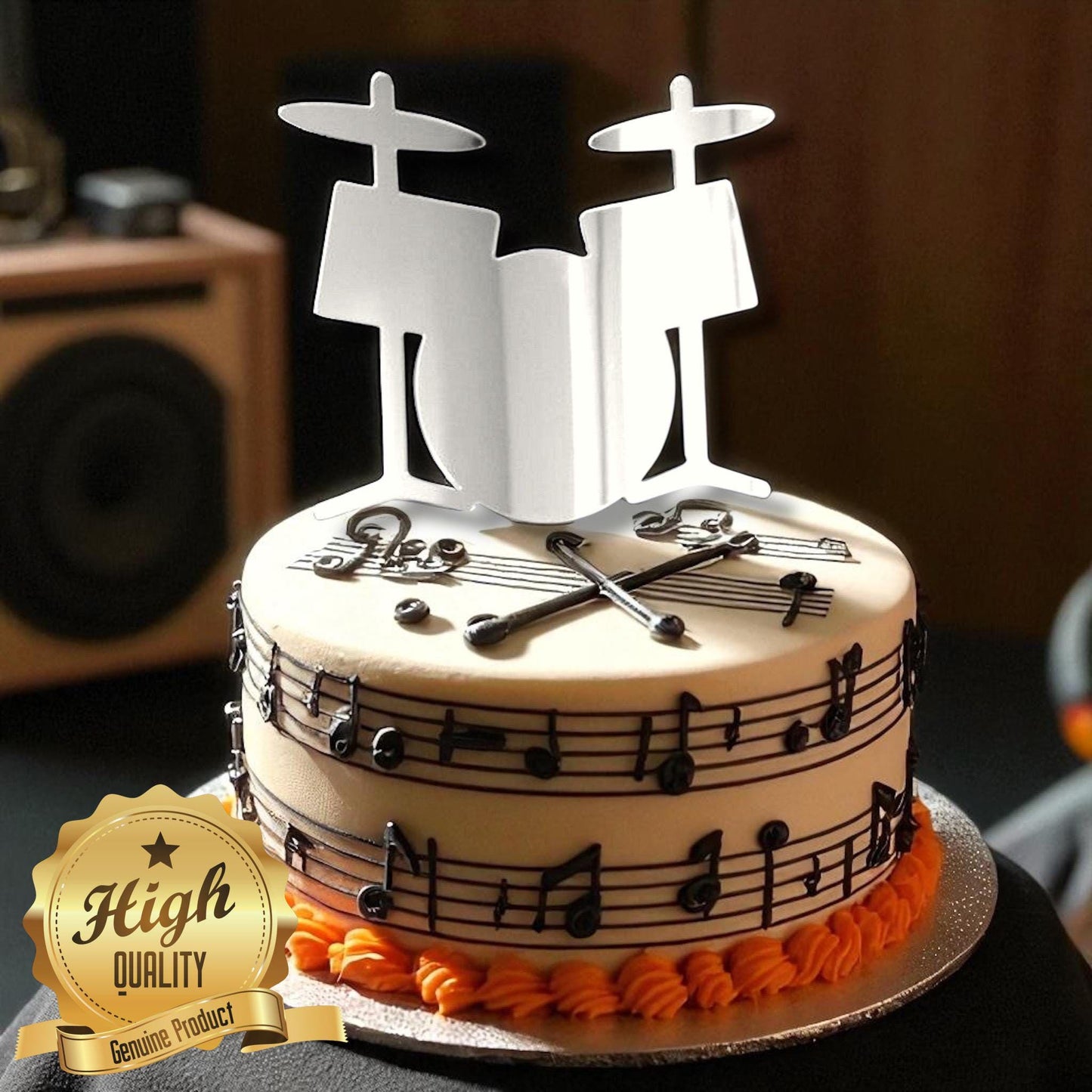 Drumkit Cake Toppers Custom Music Theme Party Decor