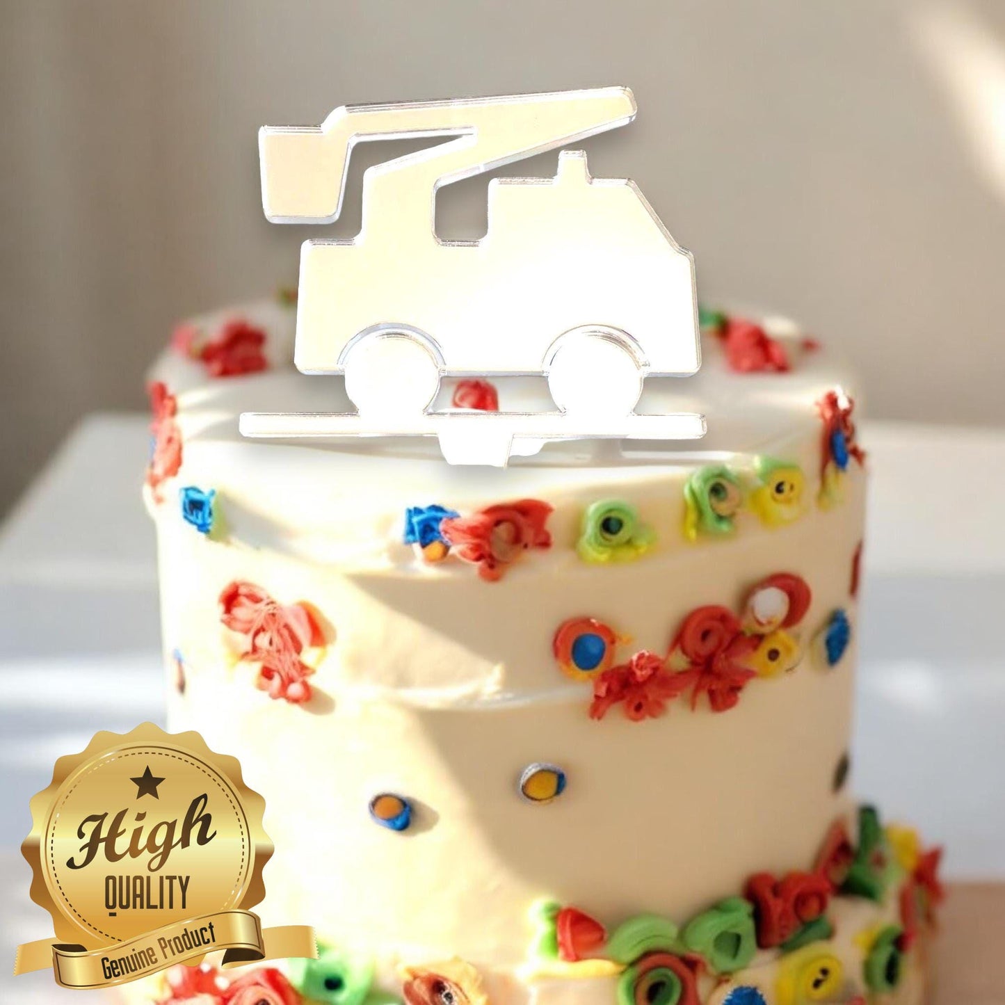 Cherry Picker work tr Shaped Cake Toppers & Emblems - Custom Colours, Bespoke Style Made