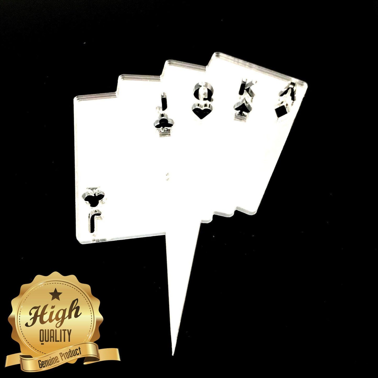 Poker Cards Shaped Cake Toppers