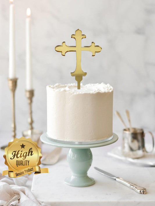 Custom Laser Cut Cross Cake Toppersic, Handmade