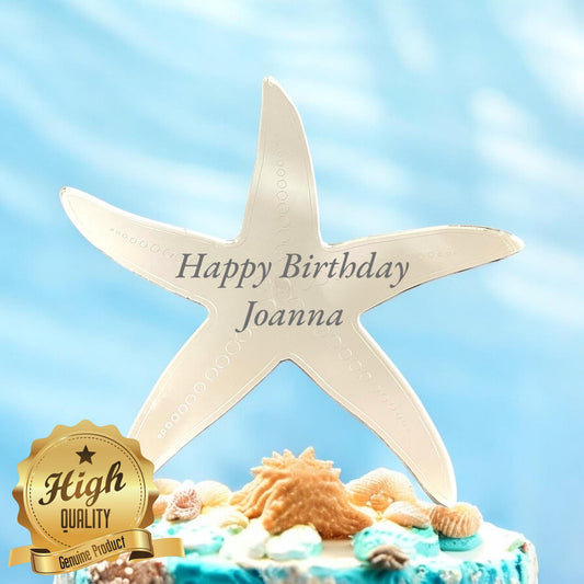 Starfish (Etched) Shaped Cake Toppers
