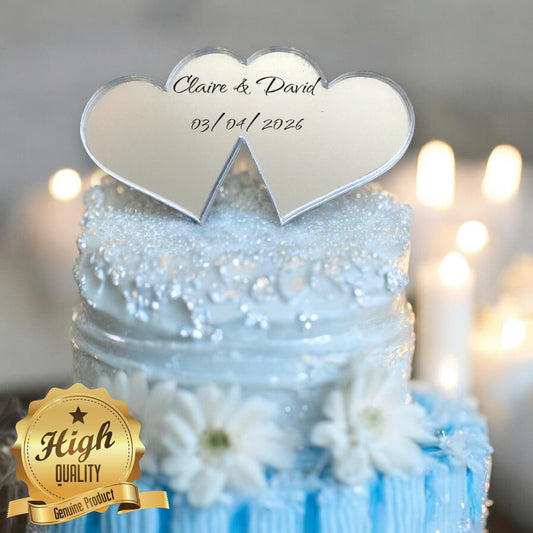 Love Hearts Shaped Cake Toppers