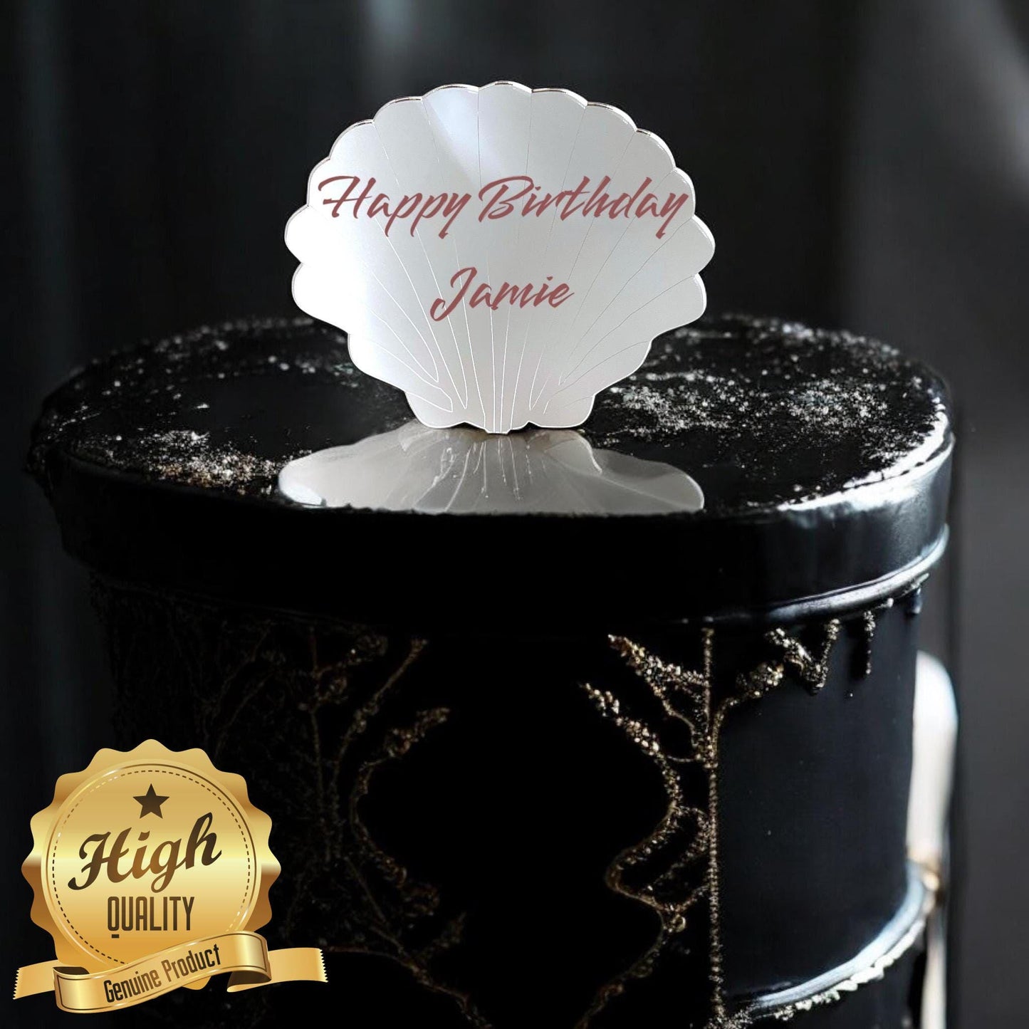 Scallop Shell (Etched) Cake Toppers