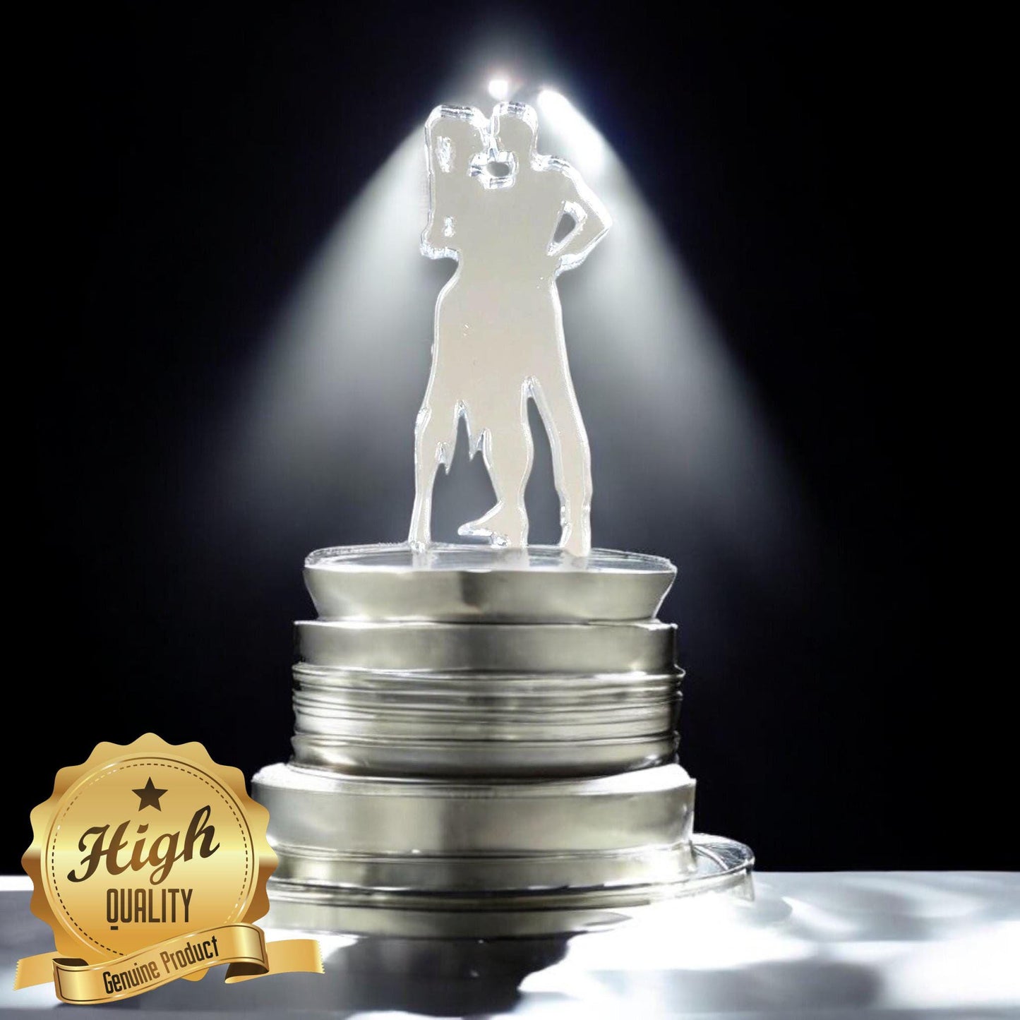 Eco-Friendly Dancers Cake Topper with Custom Designs & Colors - Handmade in the UK