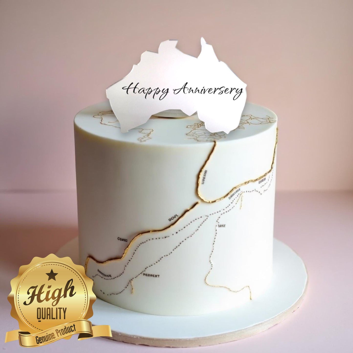 Australia Map Cake Toppers Bespoke Cake Decoration