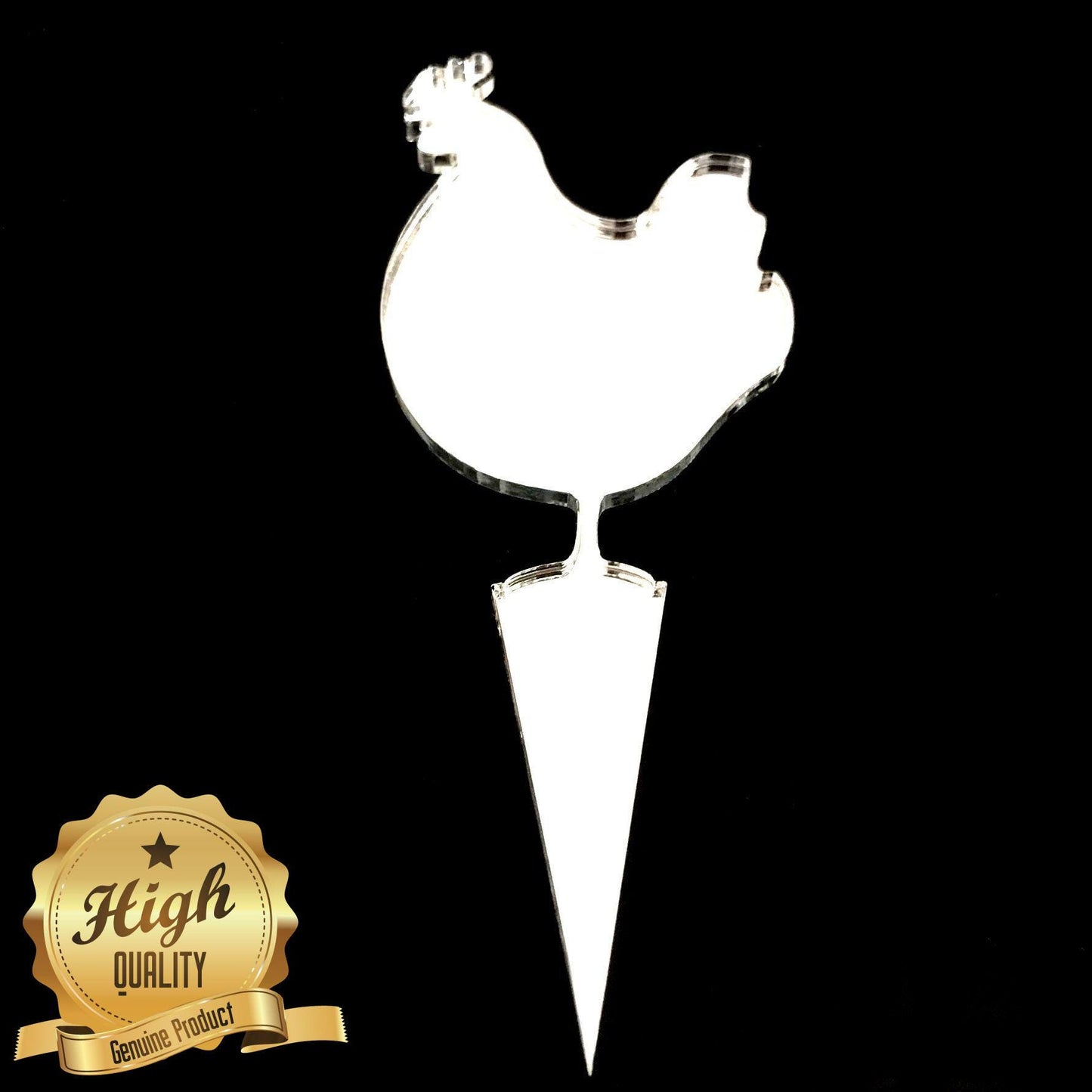 Cockerel Cake Toppers Bespoke Farmhouse Decor, UK-Made