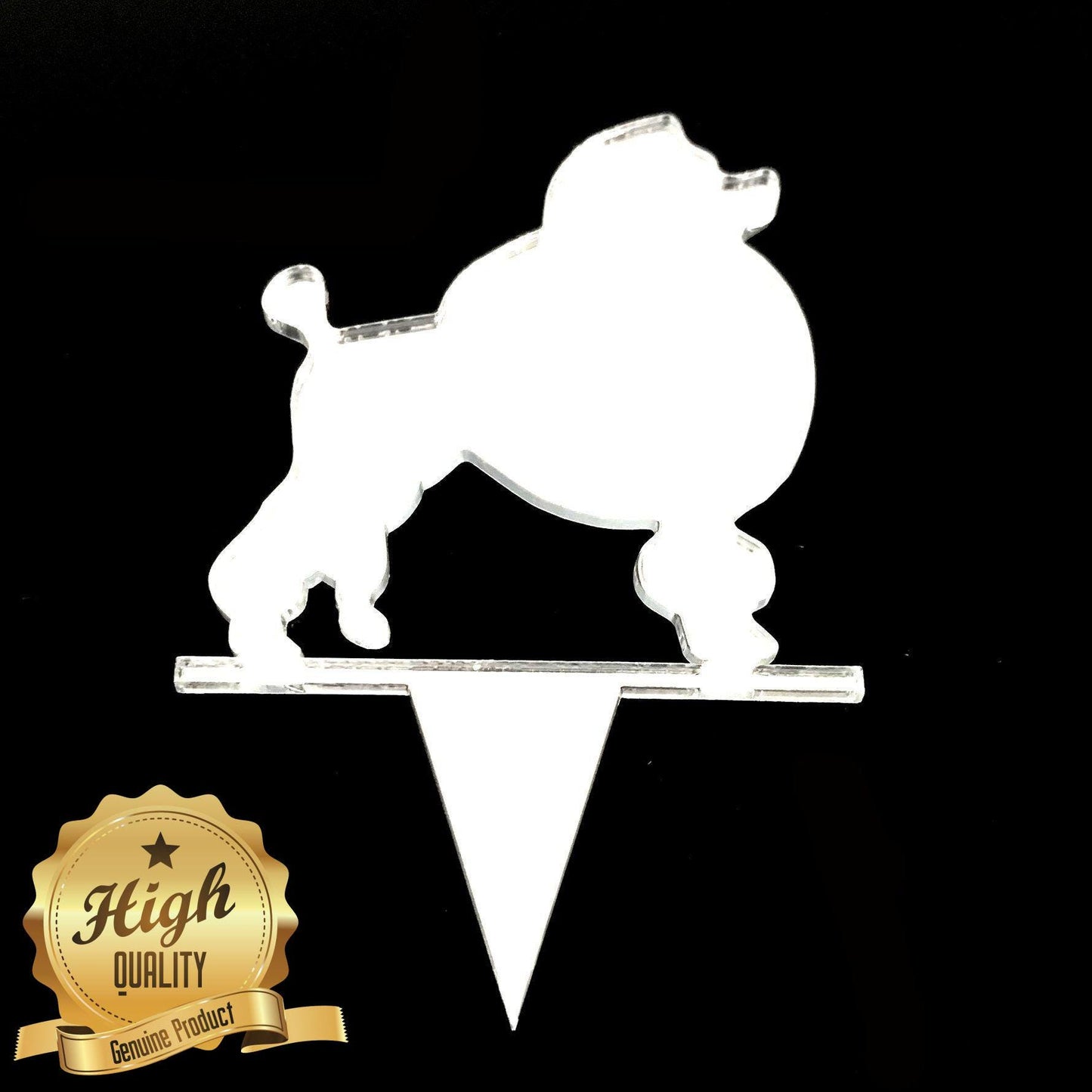 Colorful Poodle Dog Cupcake Toppers - Custom Designs - Eco-Friendly Materials - Made in the UK