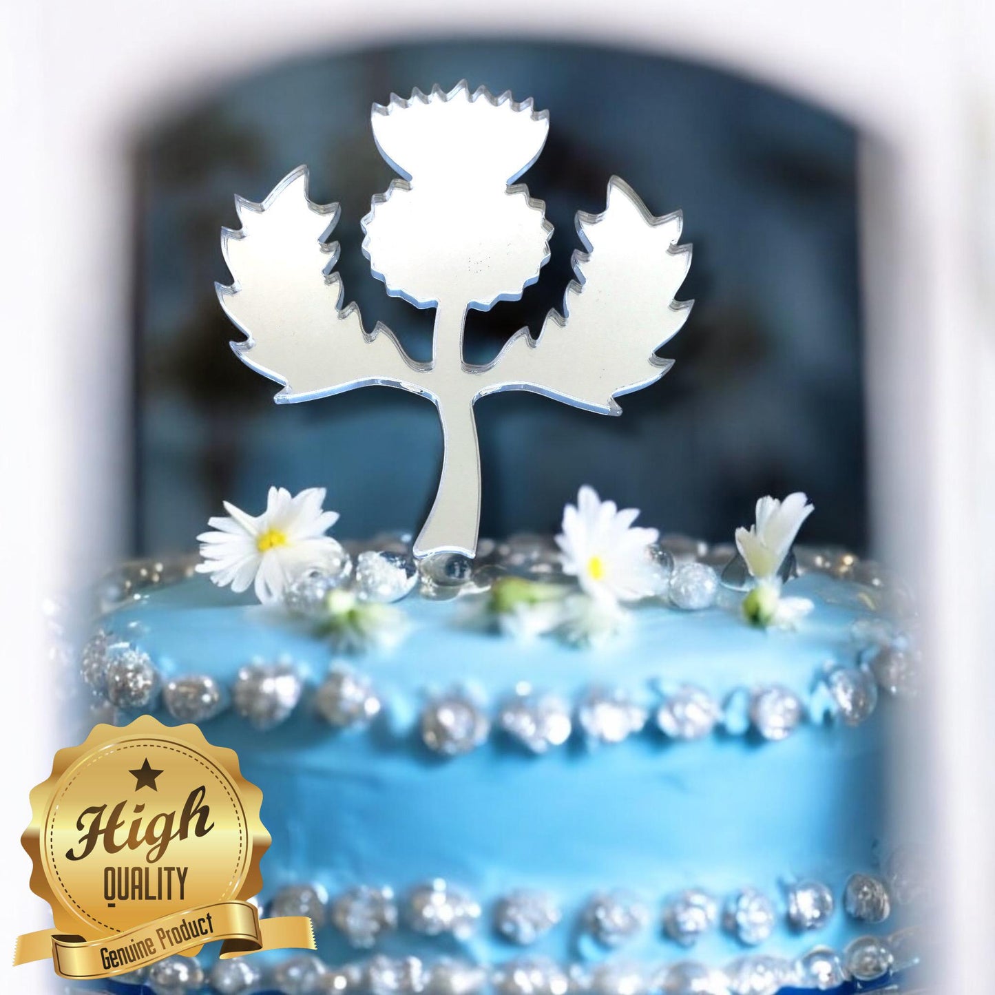Scottish Thistle Shaped Cake Toppers
