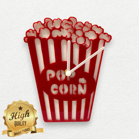 Popcorn Box Shaped Clocks - Custom Colours, Woods, Sizes Made, Your Wording