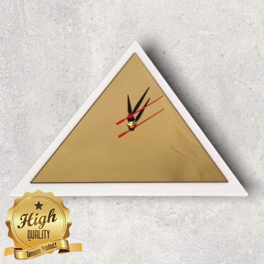 Triangle Shaped Clocks - Two Colour Clock, Many colou choices and Bespoke Shapes & Sizes Made