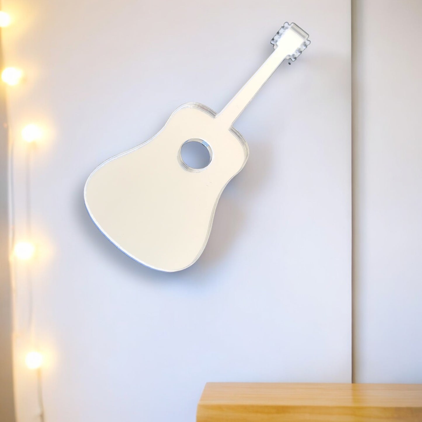 Acoustic Guitar Shapes Acrylic Mirrors, Custom Sizes, Shapes, Colours & Engravings