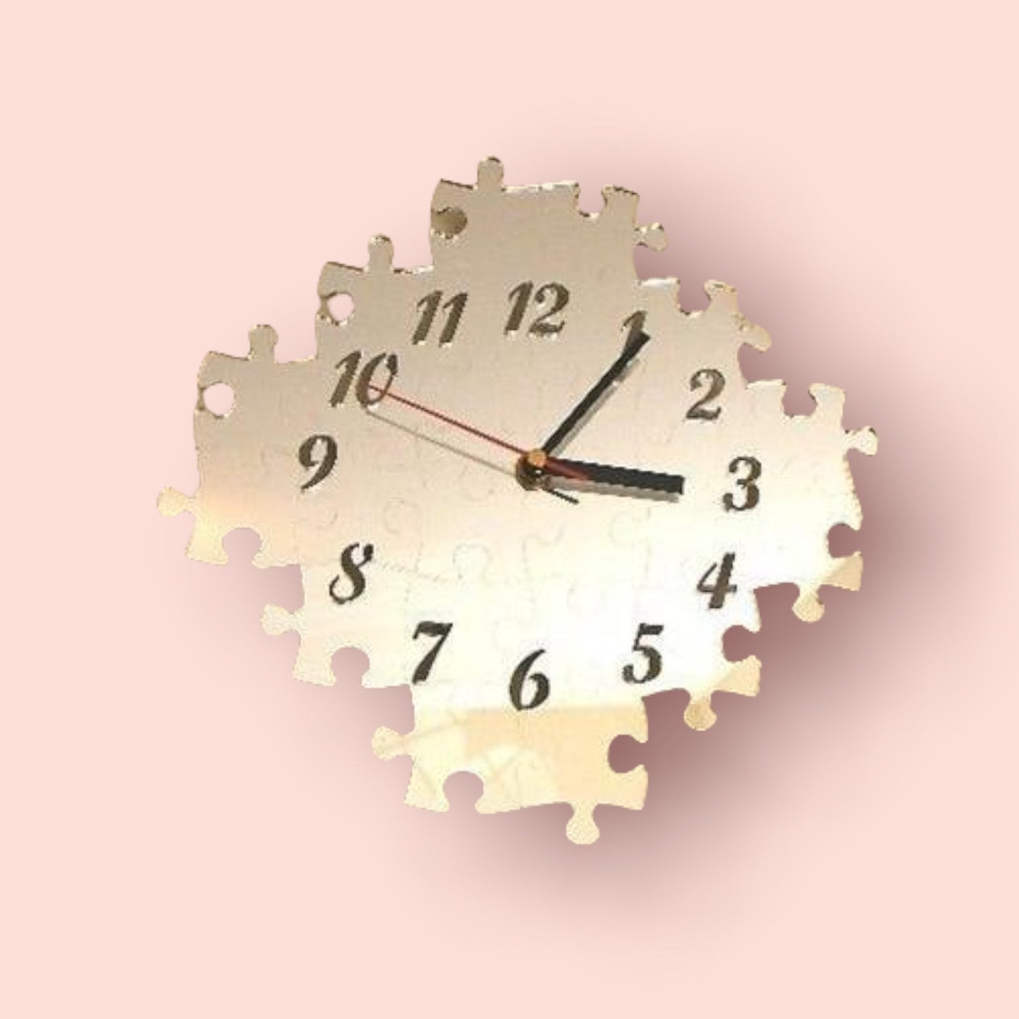 Jigsaw Pieces Shaped Clocks - Many Colour Choices