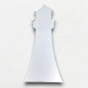 Lighthouse Shaped Acrylic Mirrors, Bespoke Sizes & Engraving Services