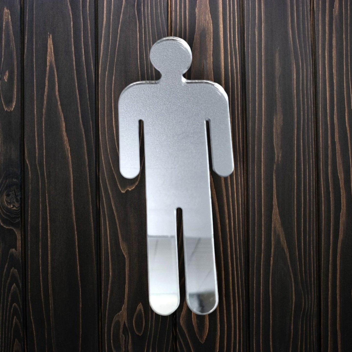 Male Toilet Sign - Mirrored