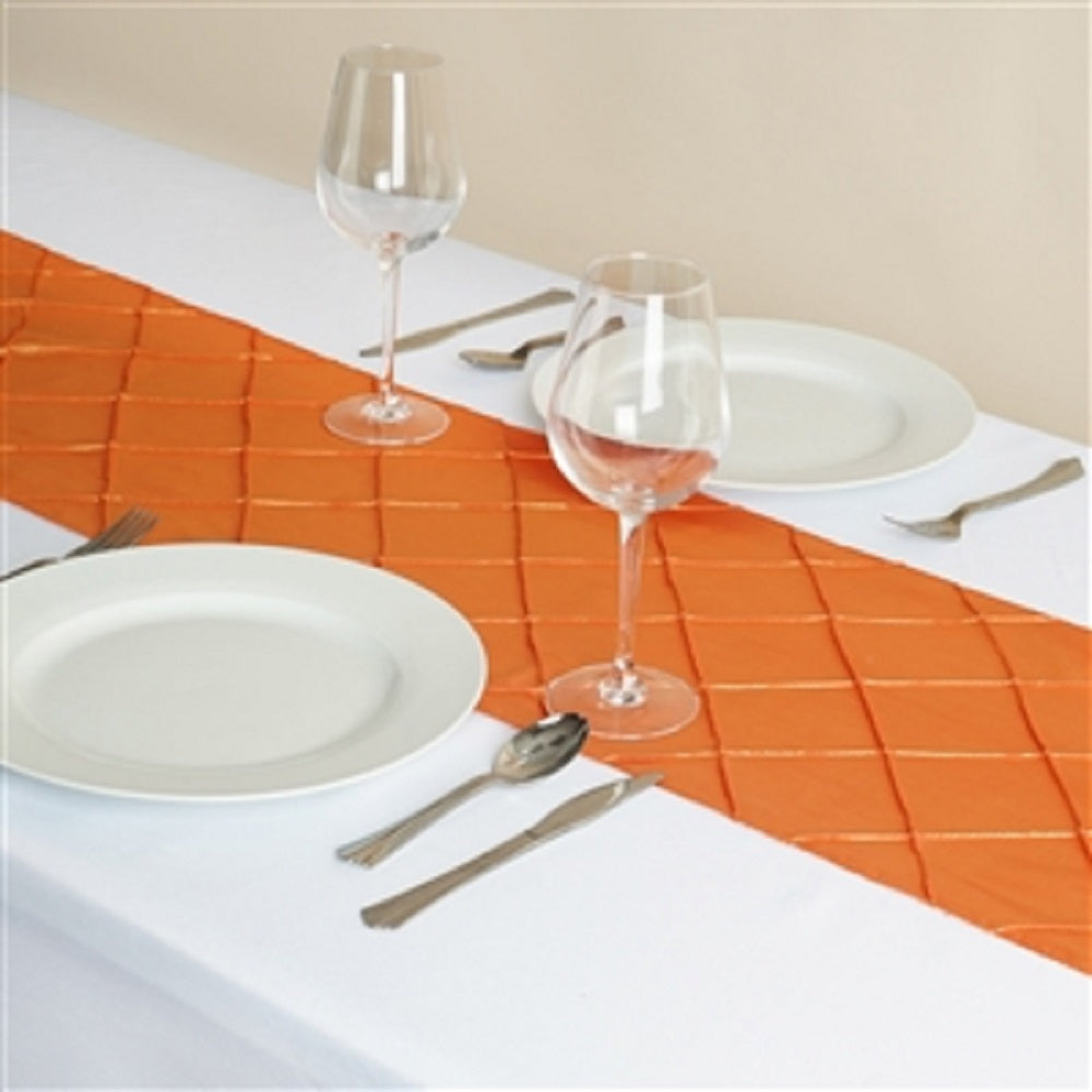 Orange Pintuck Table Runners