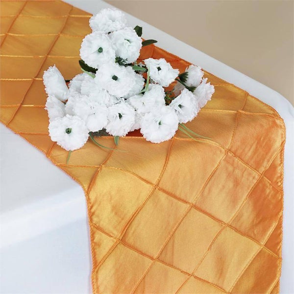 Orange Pintuck Table Runners