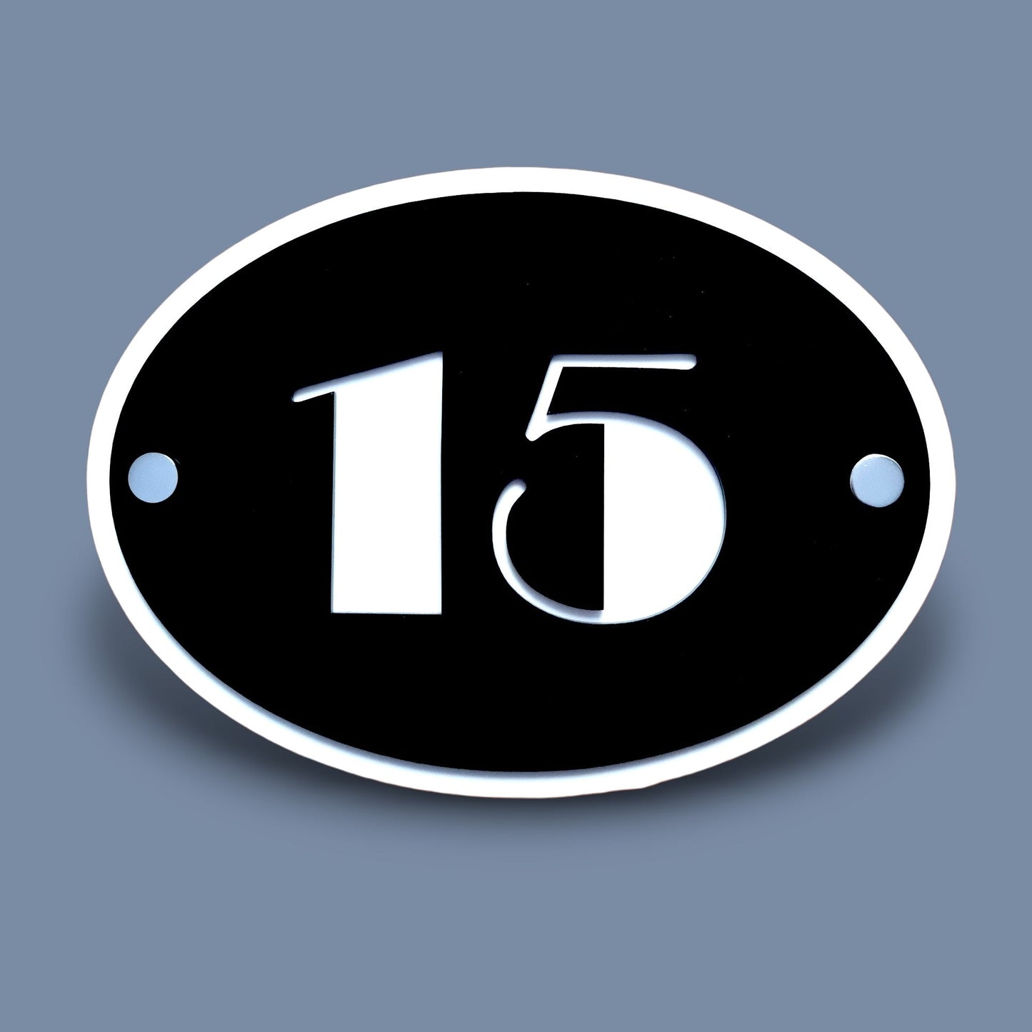 Plaque de numéro de maison ovale