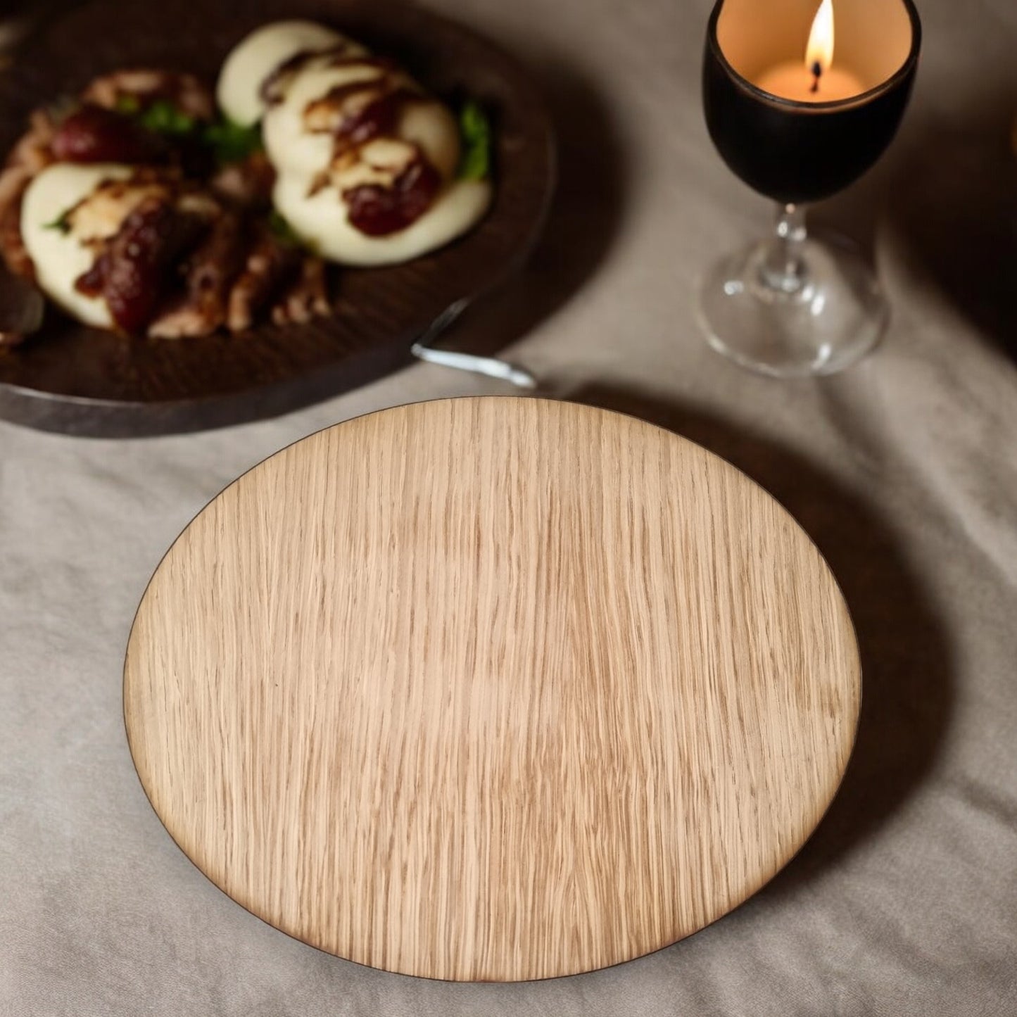 Oval Placemats & Coasters - Wooden Colours