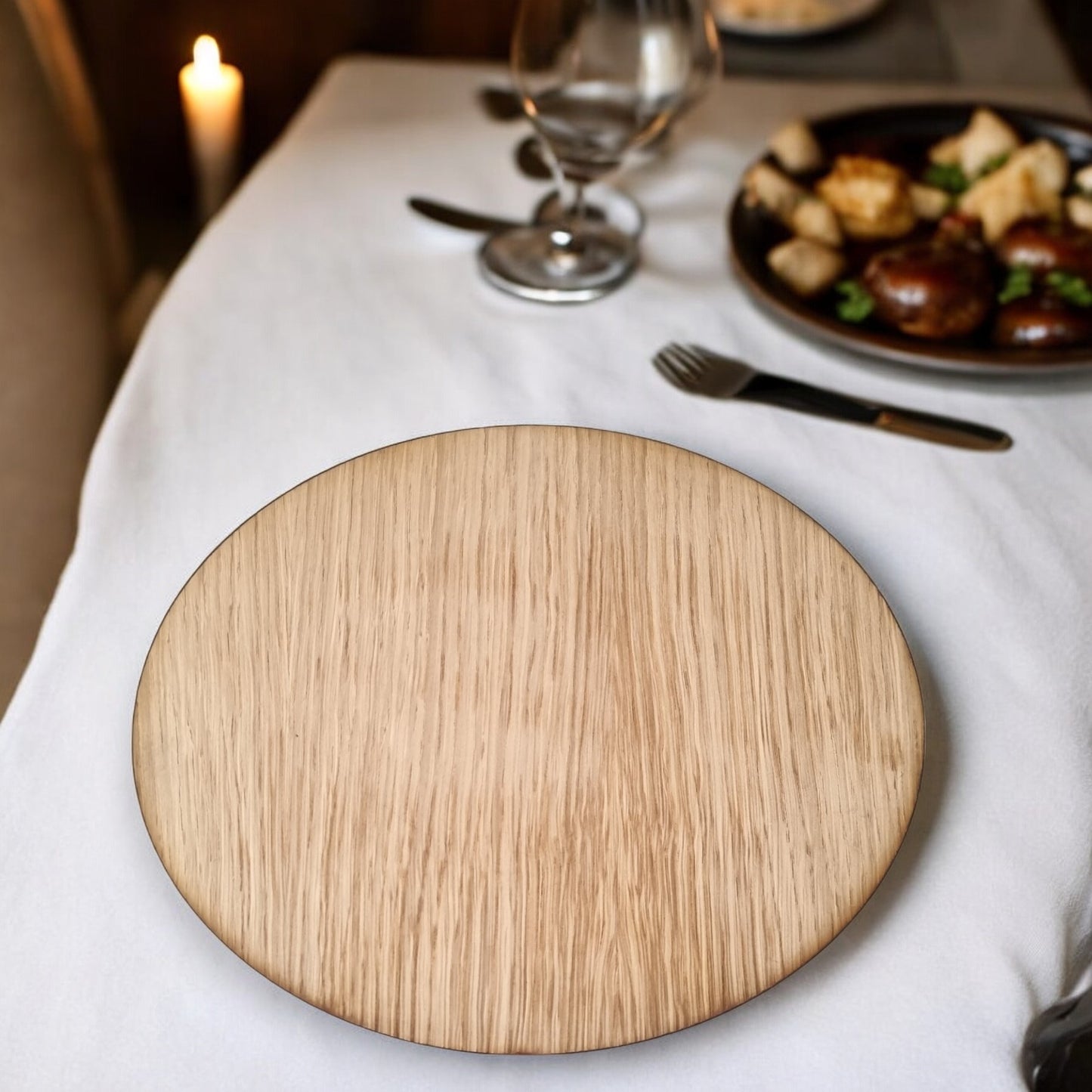 Oval Placemats & Coasters - Wooden Colours