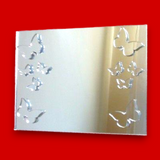 Butterflies Art Rectangular Mirrors - Bespoke Sizes & Engraving Services