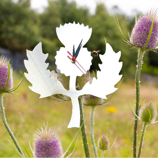 Scottish Thistle Shaped Clocks - Many Colour Choices