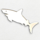 Shark (with eye) Shaped Acrylic Mirrors, Bespoke Sizes & Engraving Services